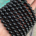 Wholesale Round Loose Gemstone Beads 5A Quality Natural Black Tourmaline Beads for Jewelry Making