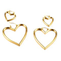 Personality Stainless Steel DIY Heart Pendent Earrings Triple Earring Women Dating