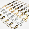Shiny Zinc Alloy Metal Dog Lock Heavy Duty 12-38 mm Metal Snap Hook Buckle Strong and Durable Dog Hook Look Buckle