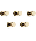 Bathroom Kitchen Gold Wall Hook for Robe Coat Clothes Mini Round Adhesive Hooks