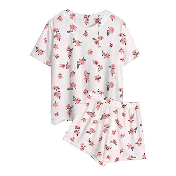 Keep Color Vivid Women's  Pajamas Loungewear Set Short Sleeves Sublimation Print Plus Size SX-2XL Factory Price Pajama Sets
