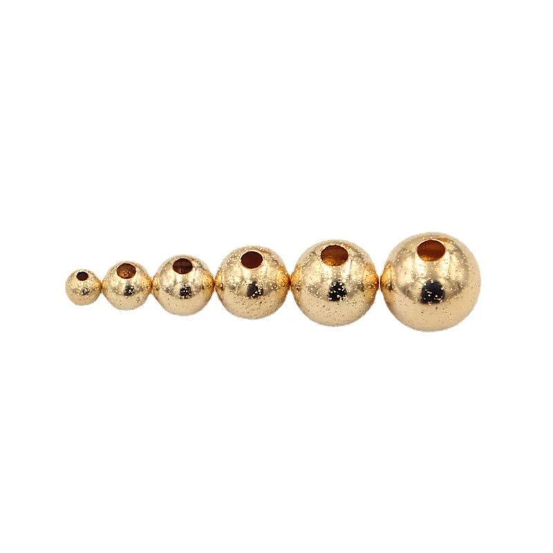 Hot Sale 14K Gold Filled Frosted Spacer Beads for Jewelry Bracelet Making Findings