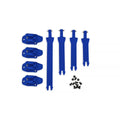 Blue Complete Attachment Kit Summer/Winter Motocross/Enduro Knee-High Boots Genuine Leather Lining Rubber Insole Zip Closure