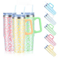 M34 40 oz Hot Sale Coffee Beer Mug Double Wall 304 Stainless Steel 40oz Travel Cup Leopard Tumbler With Handle