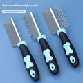 Dog Bone Pattern  Double Sided Row Comb  Steel Pin Comb Pet Shedding Comb