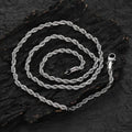 18K Gold Titanium Steel Men's Necklace Fashionable Cross-Border Jewelry with Stainless Steel Twist Chain Gift Wholesale