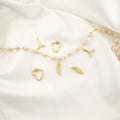 Diamond Heart Animal Shape Pendant 18k Gold Plated Brass Zircon Mermaid Party Necklace