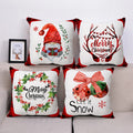 Custom Christmas Tree Printed Red Polyester Throw Pillow Sublimation Technics Cushion Cover Living Room Sofa Holiday Decoration