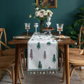 Wholesale Luxury Christmas Jacquard Chenille Washable Dining Table Runner Home Party New Year Decoration