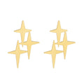 Hot Selling Cross Star Stud Earrings Jewelry Women Stainless Steel