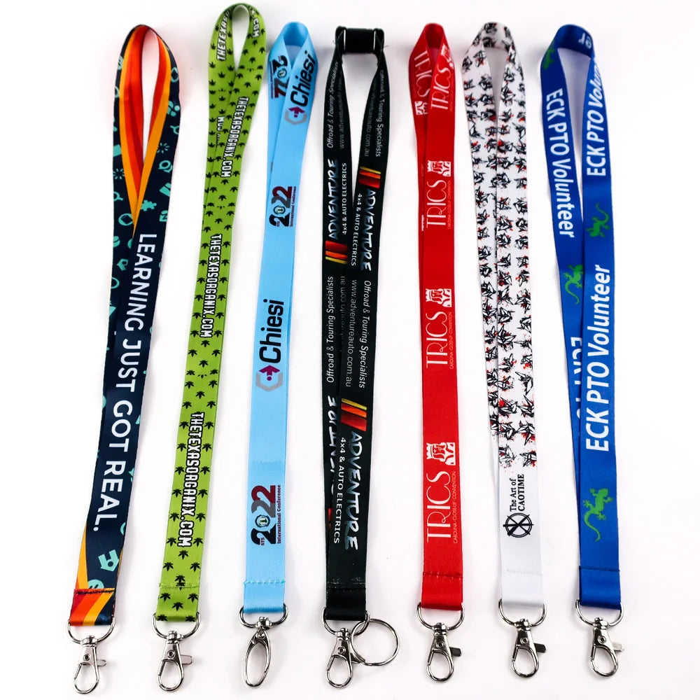 No Minimum Order Free Sample Promotional Printed Neck Usb Key Polyester Lanyards with logo Custom