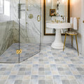Chinese Manufacturer Pvc Vinyl Flooring Sticker Peel and Stick Floor Tile Paper 3D Floor Waterproof  Removable Wallpaper