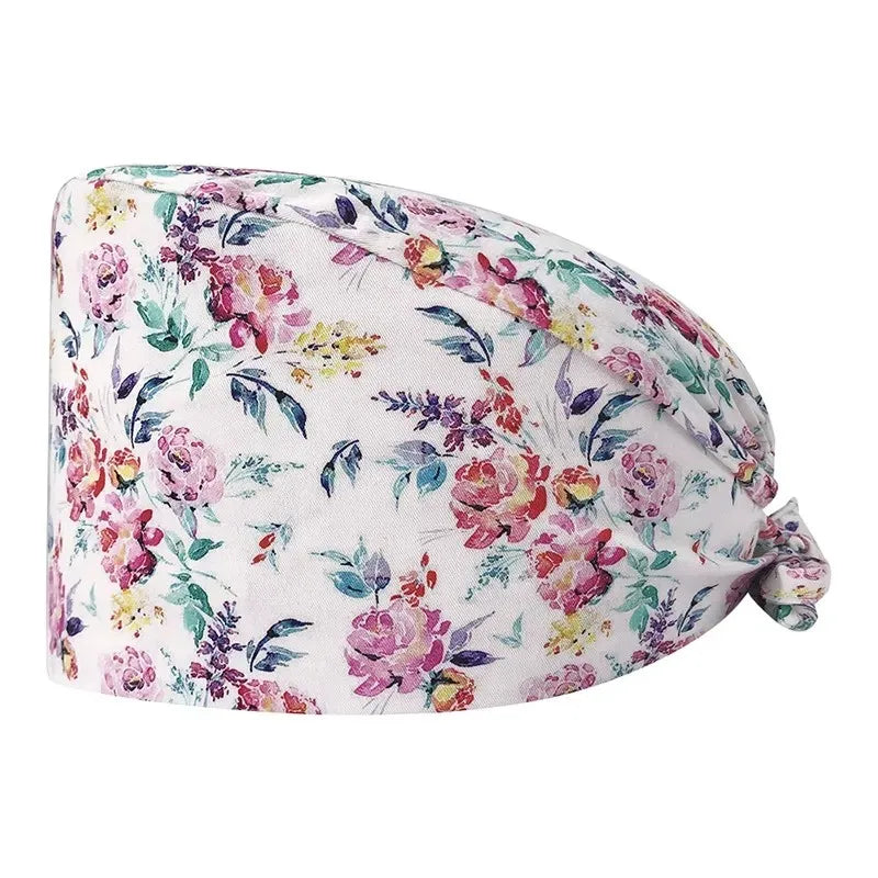 Working Hat Adjustable Ribbon One Size Fits All Suitable for Long Thick Hair Soft Comfortable Medical Uniforms