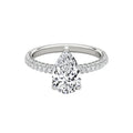 SGARIT Fine Engagement Jewelry IGI Certified 14K White Gold 1.5CT Pear Cut Lab Grown Diamond Ring Ladies Jewelry Ring