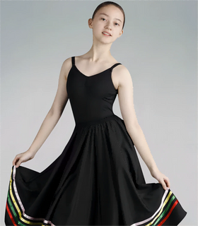 Adult Character Flamenco Dance Dress Emperor Grade Ballet Half Skirt Practice Skirt Long