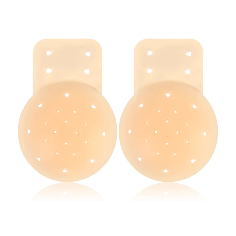 Women's Medical Grade Silicone Reusable Adhesive Waterproof Seamless Breathable Invisible Classic Design Breast Petals Lifting