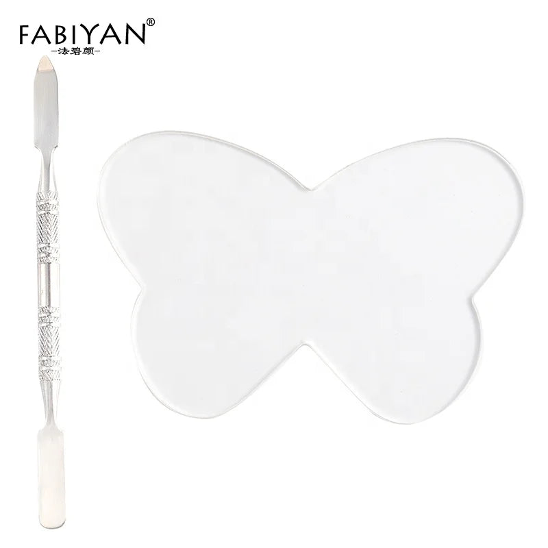 Acrylic Butterfly Mixing Palette with Spatula