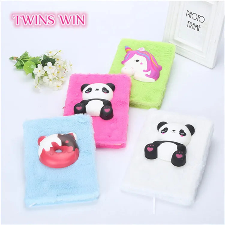 Kids Gifts Unique Style Kawaii Animal A5 Soft Squeezing Rebound Planner Diaries for Girls Squishy Notebook 2425