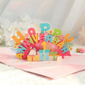DIY Number Wedding Happy Anniversary Day 3d Pop up Greeting Cards With Mini Card and Envelope