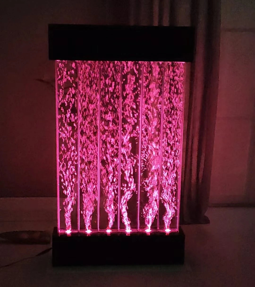 Acrylic Bubble Wall Fountain Panel Hanging Lamp for Sensory Room Decor with 16 Colors Effects 35" X 20"