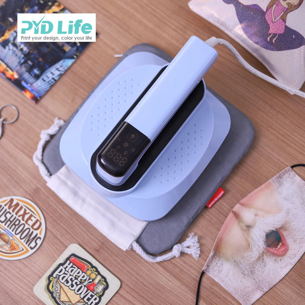 PYD Life Wholesale Portable Sublimation Machine Hand Held for Logo Mini Easy Operate T-shirts Heat Press Machine