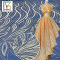 French Wedding Beads Sequins Lace Fabrics Tulle Embroidery Bridal Fabrics Lace Fabric for Wedding