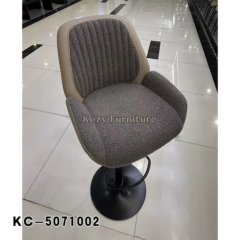 Luxury Durable Modern Fabric Black Bar Chair for Events Parties Living Room-Commercial Hotel Furniture