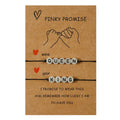 2Pcs/Set Charm Jewelry Acrylic Luminous Queen King Letters Beads Bracelet Handmade Weave Card Bracelet for Couple Lovers Gift