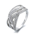 Sterling Silver Character Is Very Simple Double - Embossed Silver Ring Female