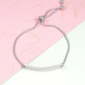 2025 Custom Logo Silver Gold Lettering Bangle Anti Allergy Bracelet Stainless Steel Blank Bracelet Jewelry
