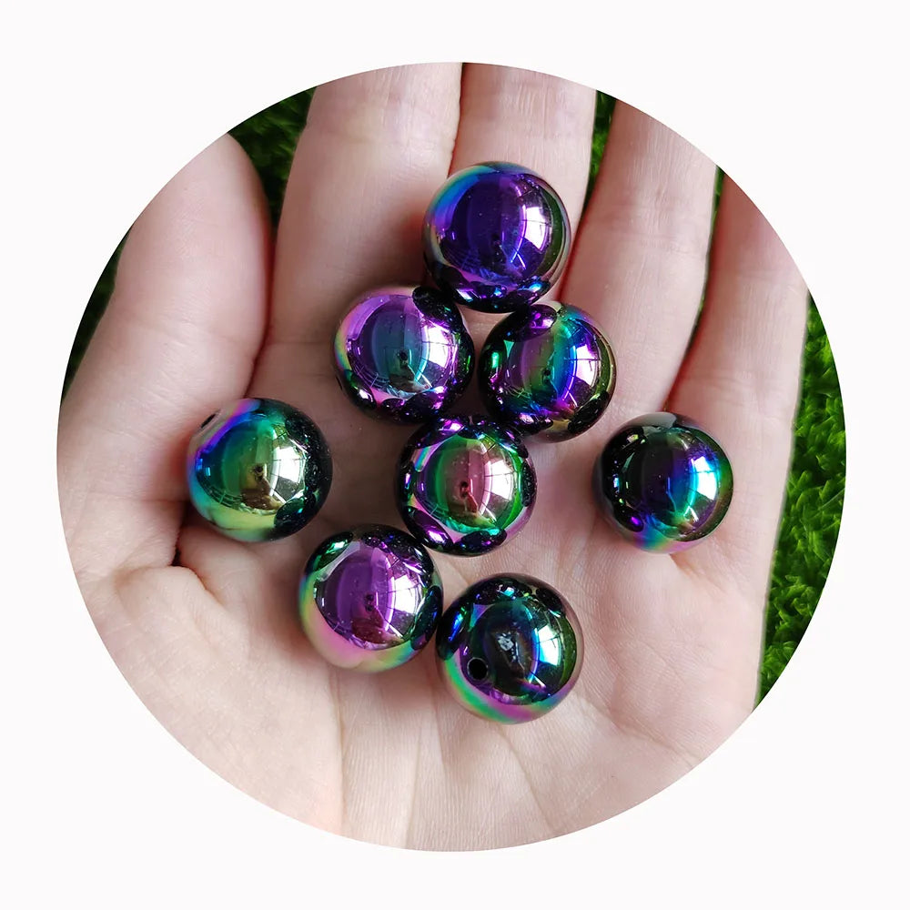 16mm Round Opal Mixed Color Glossy Acrylic Beads UV Beads Wholesale