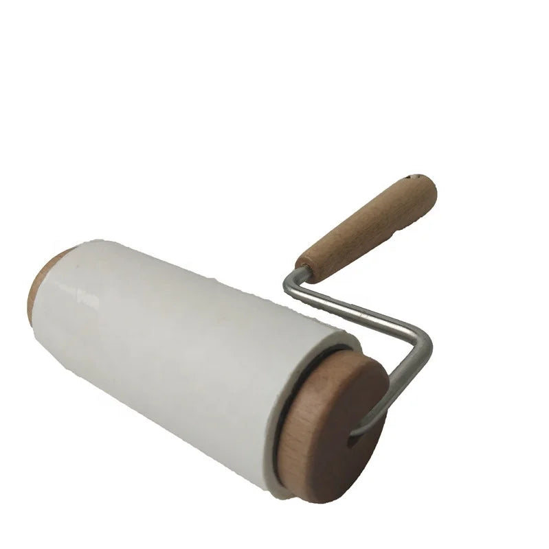 Wholesale Clean Room Lint Roller with Long Handle Sticky Adhesive Wooden Cleaning for Clothes and Pets Dust Removal