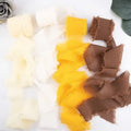Silk Like Handmade 4cm 3cm Frayed Edges Fringe Chiffon Ribbon for Bouquets Decoration