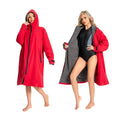 Personalized Camo Print Waterproof Surf Changing Robe Warm Sherpa Lining Long Hooded Poncho Coat