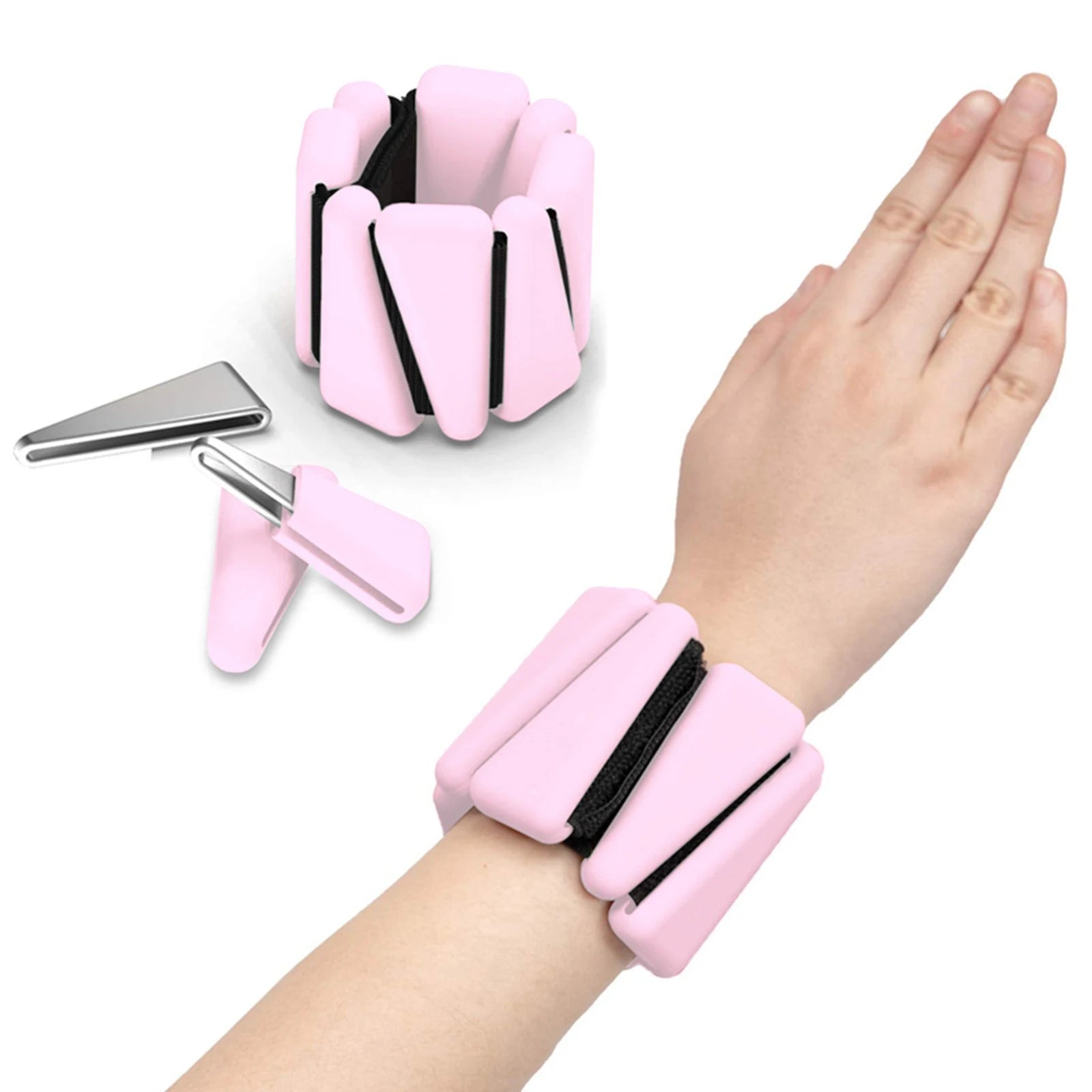 Wholesale Custom Logo Silicone Ankle Weights Bracelet Adjustable Wrist Weight Band Iron with Logo Printed