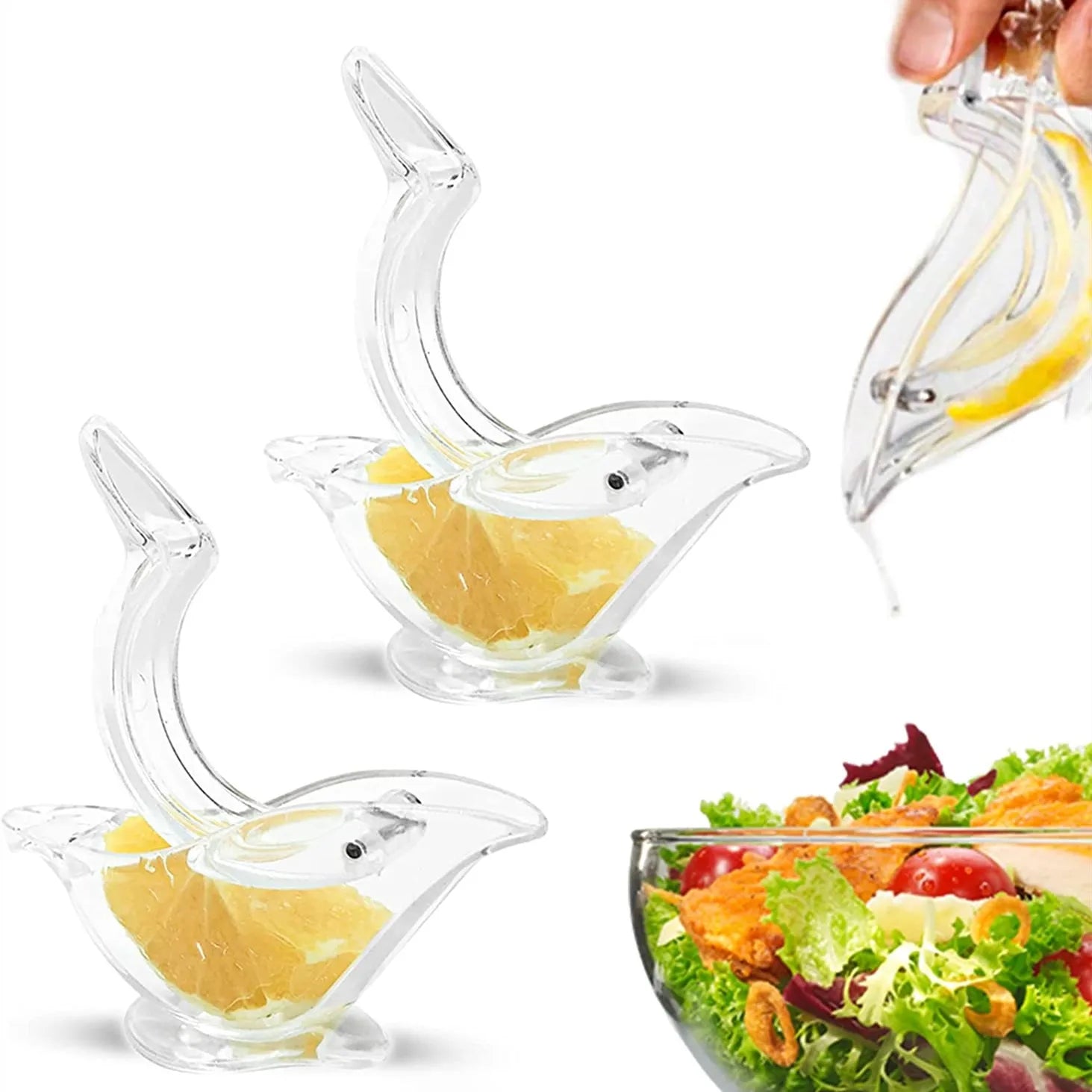 Portable Transparent Acrylic Manual Fruit Lemon Juicer Hand Lemon Squeezer Bird Shaped Lemon Squeezer