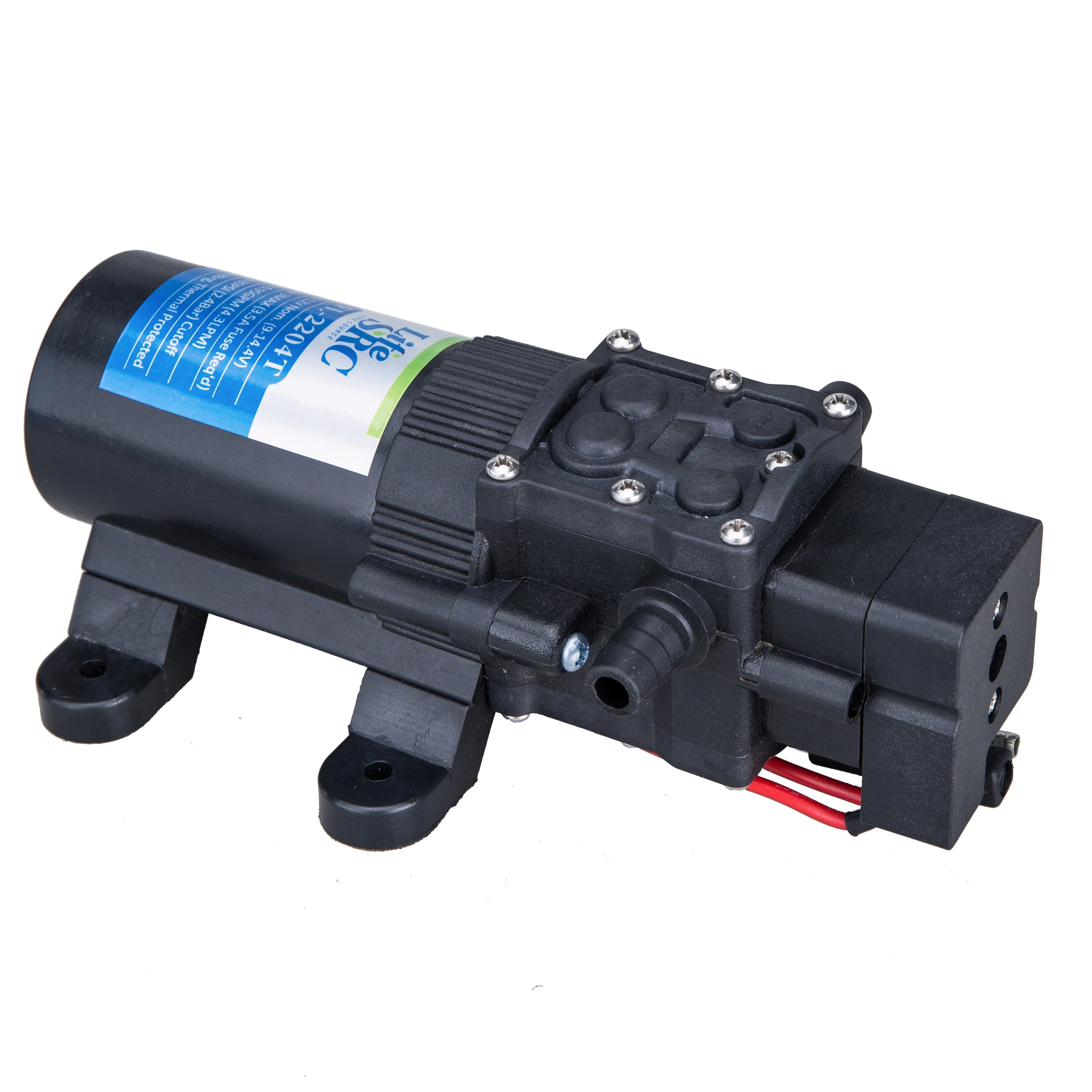 Diaphragm Mini Electric Water Pump 35W High Pressure Self-priming Water Pump for Car Washing/Irrigation with 3/8 Inch Hose Barb