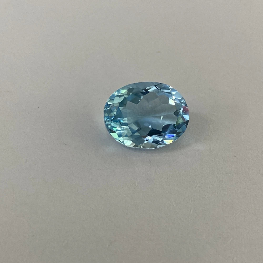 3A Quality Natural Topaz Round Oval Emerald Cut 10*8mm 4.1cts Natural Sky Blue Topaz for Pendant Making