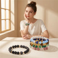 New Style Love Pink Stone Beaded Stretch Bracelet Women Bridal Hand Accessory and Gift for Female Friends