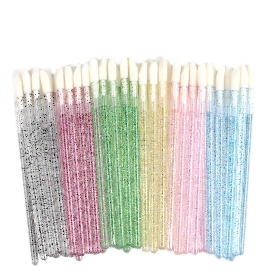 Eyelash Extension Mascara Brush 50pcs/pack Lash Makeup Wands Customize Disposable Lip Brush Eyelash Brush Applicator