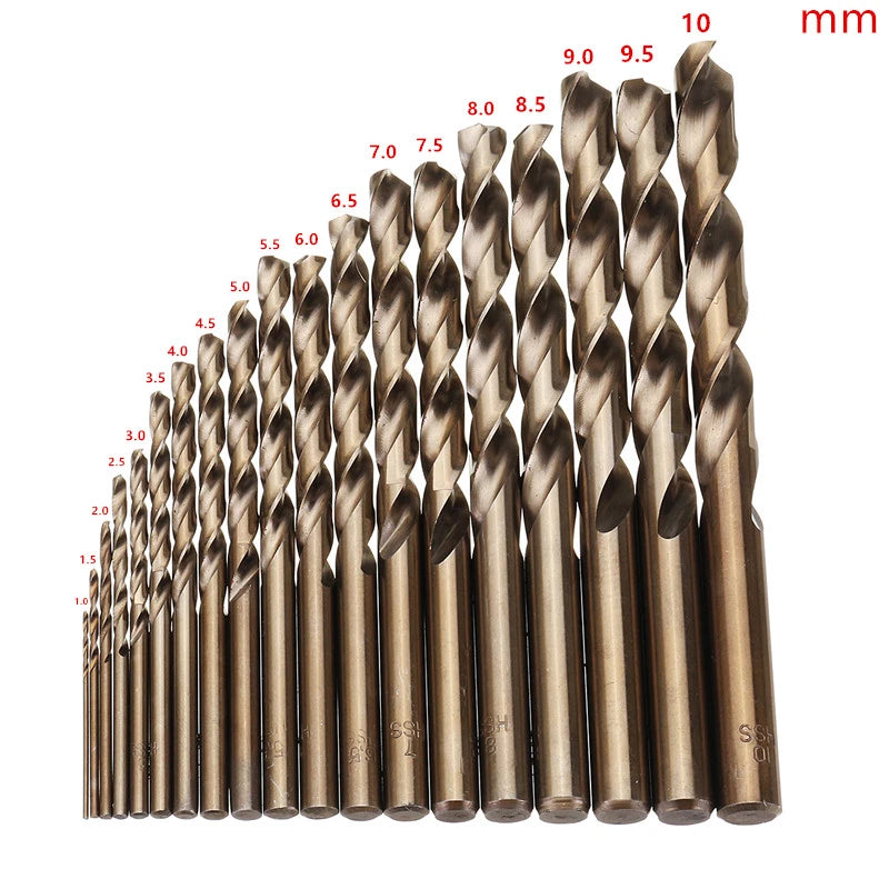 High Quality HSS-Co M35 Cobalt Straight Shank Twist Drill Bit Power Tools Accessories for Metal Stainless Steel Drilling