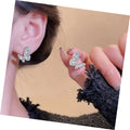 Korean Version of the New Light Luxury Delicate Niche High-Grade Design Sense Rhinestone Butterfly Earrings