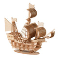 3D DIY Building Kits for Kids Educational Puzzle Ship Sailboat Model for Kids Gifts and Toy Laser Cut Craft Kits