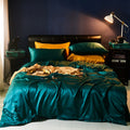 Hot Sales Luxury Satin Silk Hotel Duvet Covers Bed Sheet Bedding Set MegaBDM