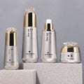 Luxury Biodegradable 50g 40ml 100ml 120ml  Skincare Packaging Empty Body Lotion Pump Glass Bottles With Cap Lids