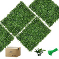 DYG Outdoor Artificial Boxwood Hedge Wall Panels Plastic Artificial Grass Greenery Stylish Green Wall for Home or Office