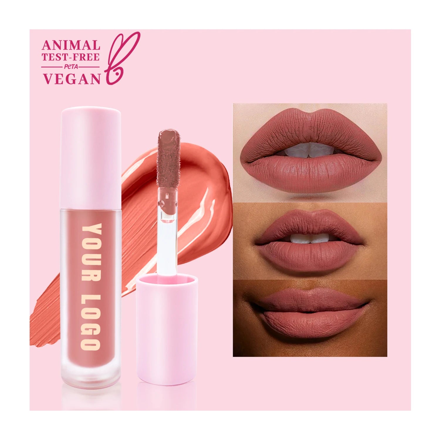 Custom Lip Stick Long Lasting Waterproof Vegan Make Your Own Logo Matte Liquid Lipstick Private Label Lipstick