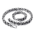 KALEN Hip-hop Charm Bracelet and Necklace Stainless Sets Men MegaBDM