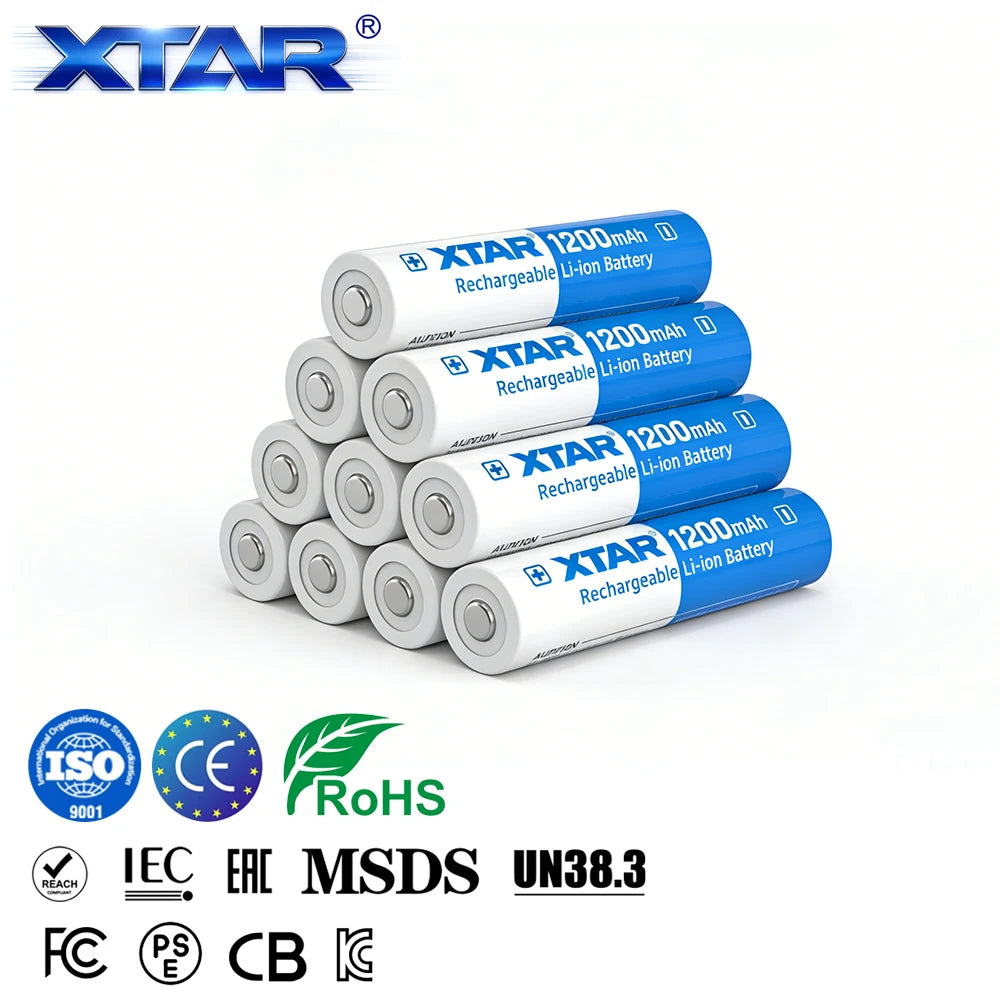 XTAR Factory OEM Logo Durable 14500 1200mAh Battery for Flashlight Headlamp Light 14500 Rechargeable Battery