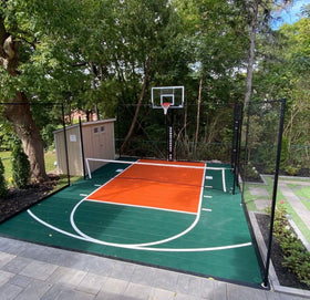 Polypropylene PVC Synthetic Badminton Court Flooring Pickleball Sports Court Tiles PP Vinyl Flooring Graphic Design Solution